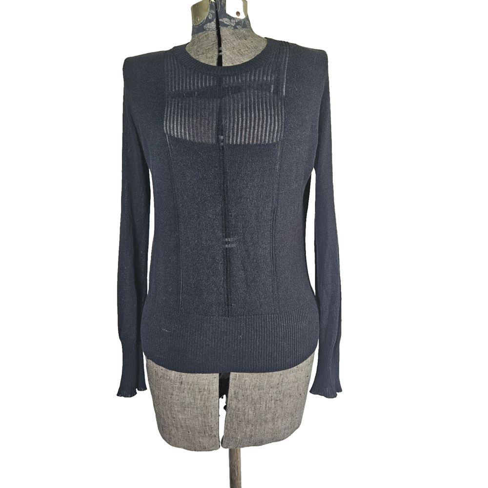 Byblos silk navy blue jumper/sweater. Made in Italy.